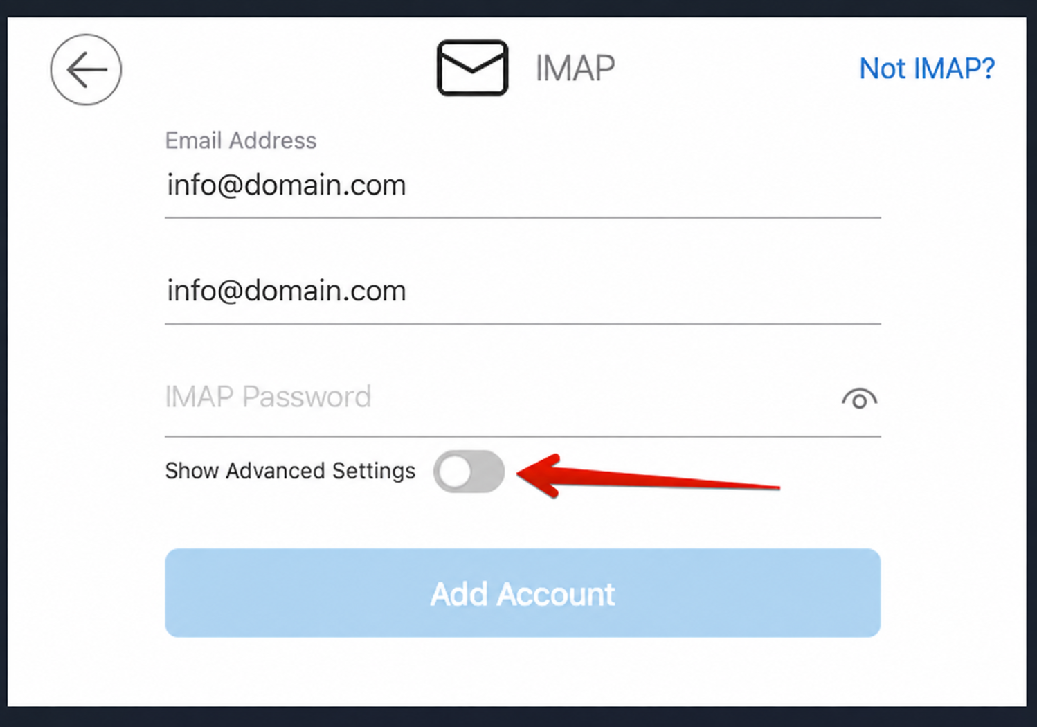 Turn on Show Advanced Settings